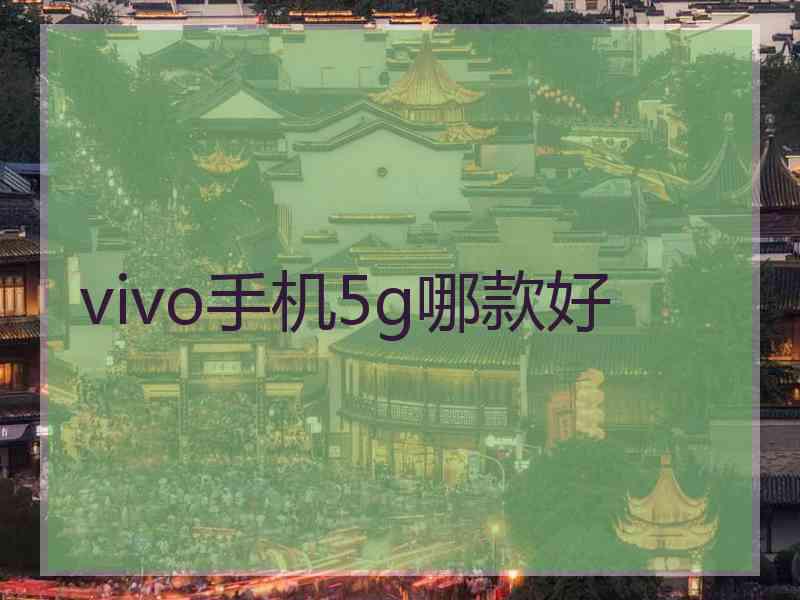 vivo手机5g哪款好