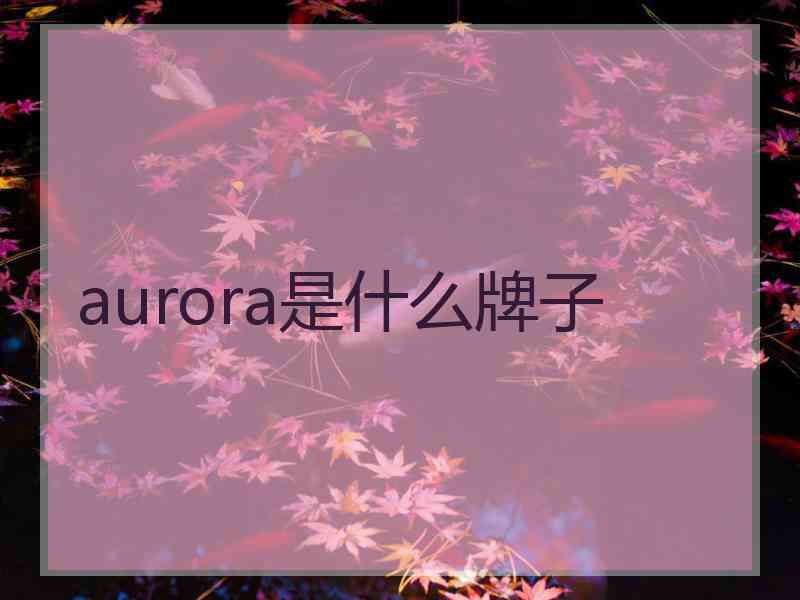 aurora是什么牌子