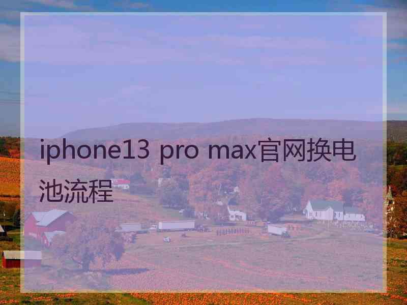 iphone13 pro max官网换电池流程