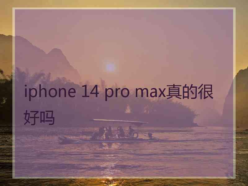 iphone 14 pro max真的很好吗