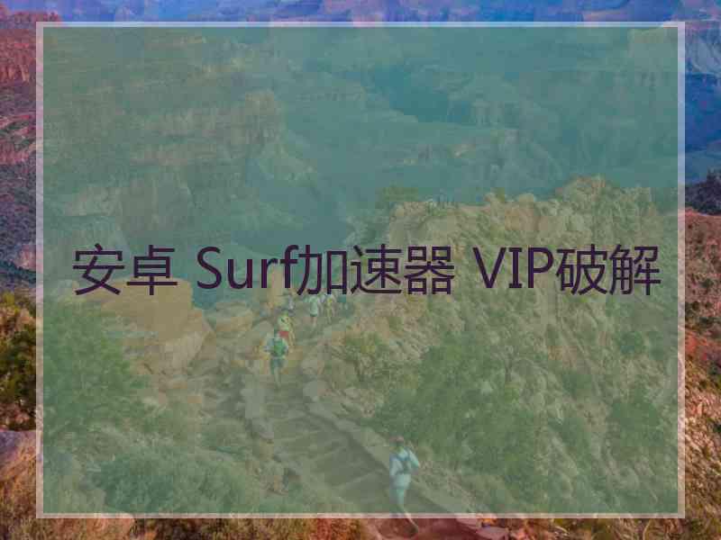 安卓 Surf加速器 VIP破解