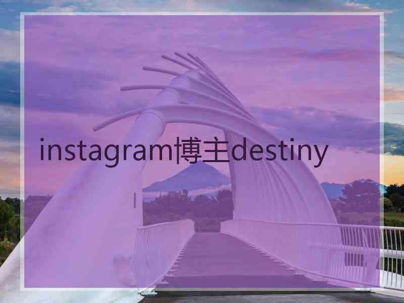 instagram博主destiny