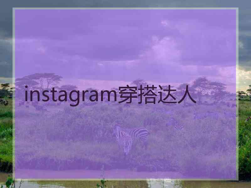 instagram穿搭达人