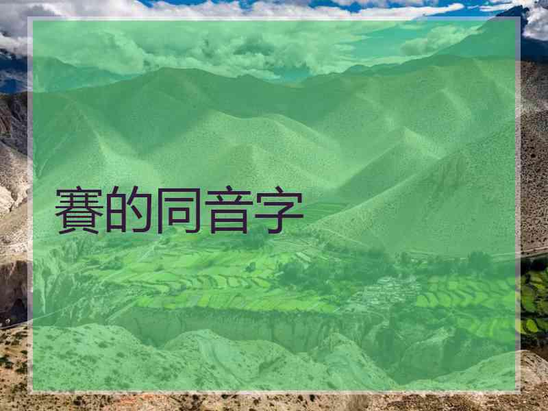 賽的同音字