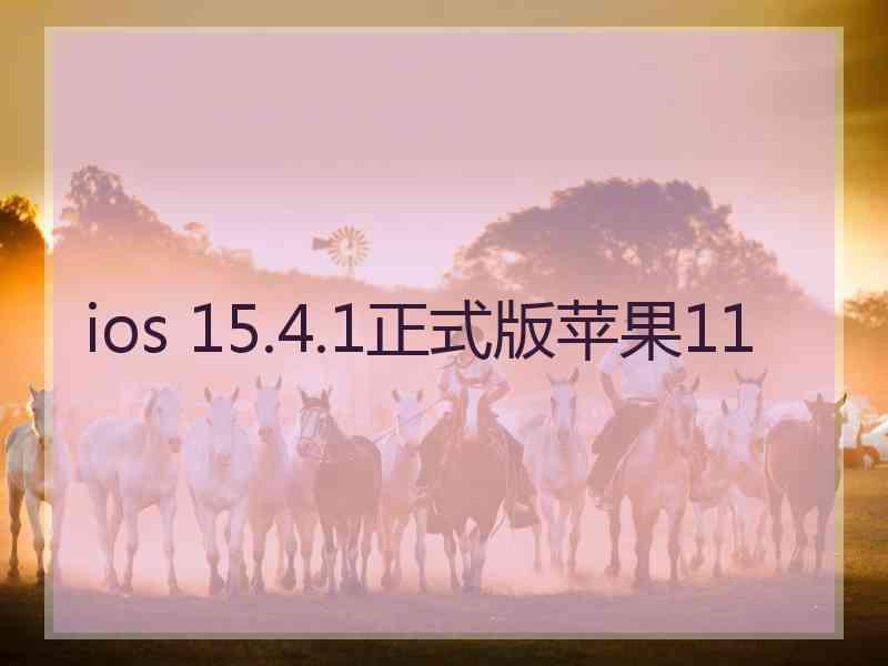 ios 15.4.1正式版苹果11