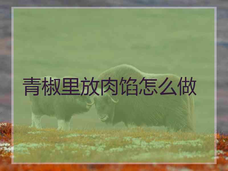 青椒里放肉馅怎么做