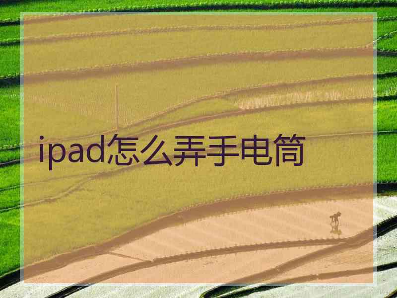 ipad怎么弄手电筒