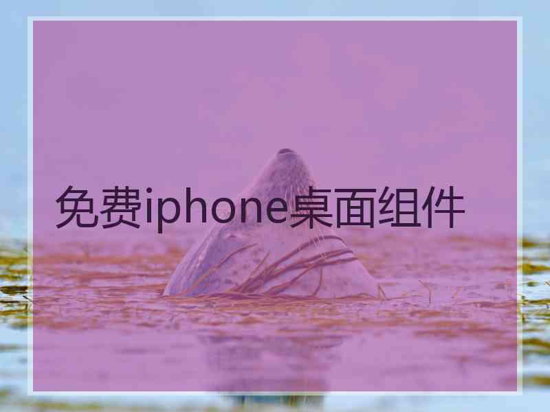 免费iphone桌面组件