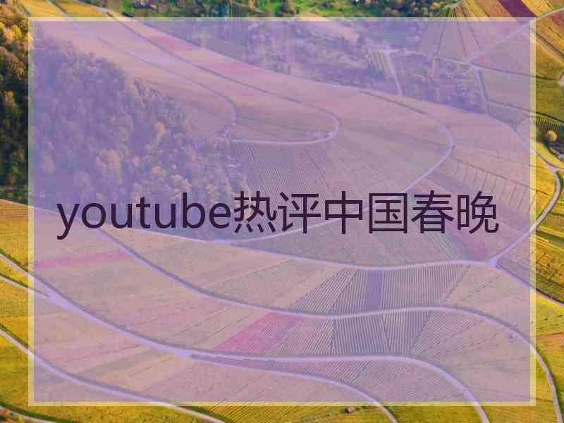 youtube热评中国春晚