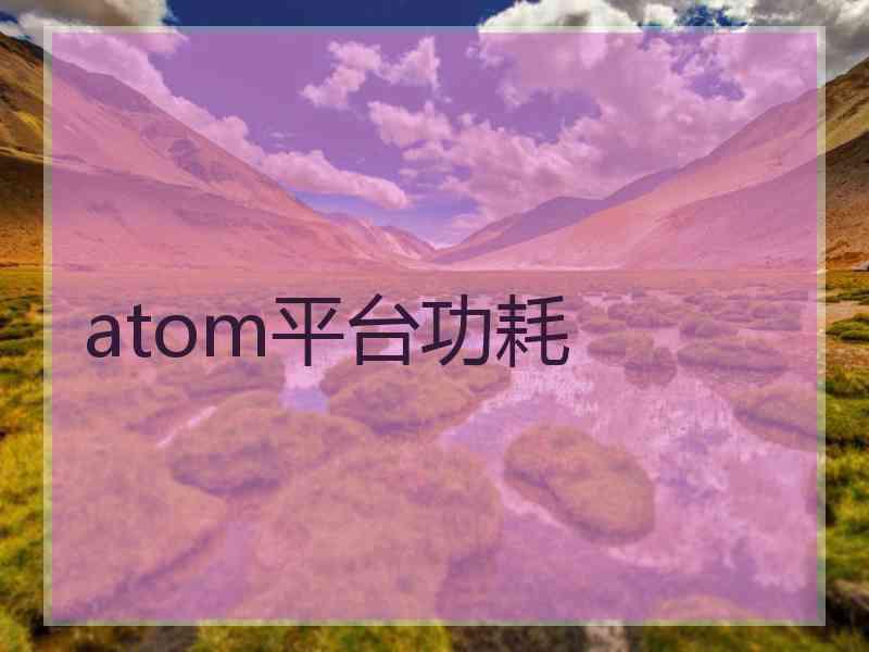 atom平台功耗