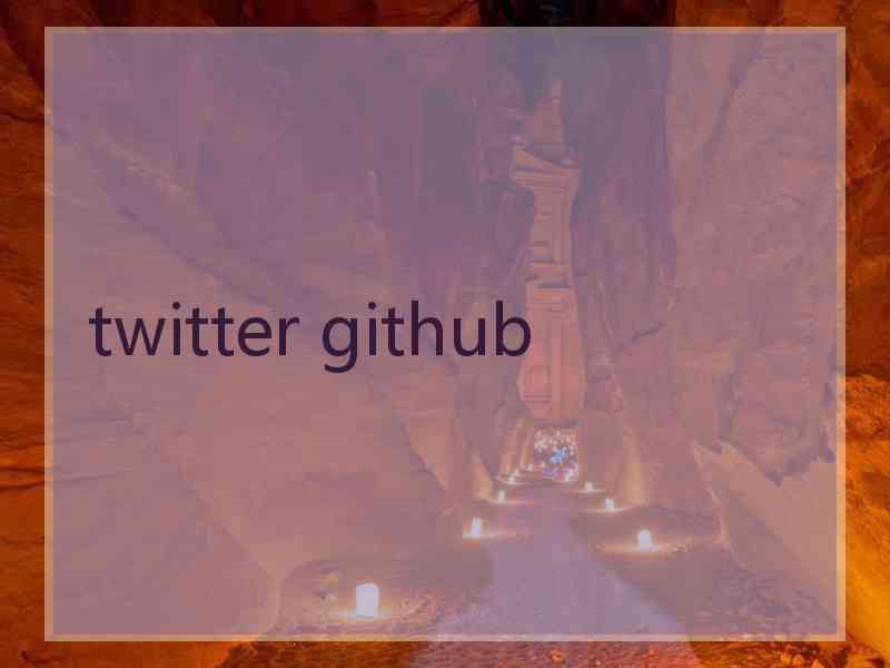 twitter github