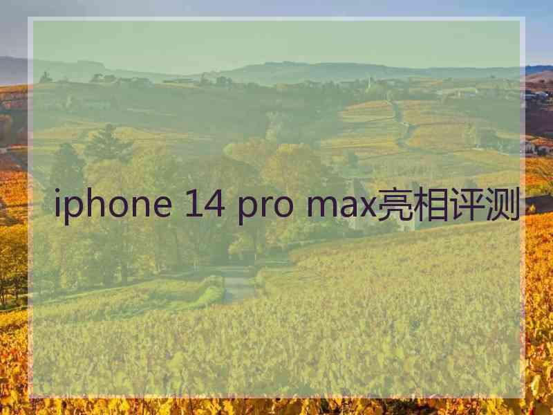 iphone 14 pro max亮相评测