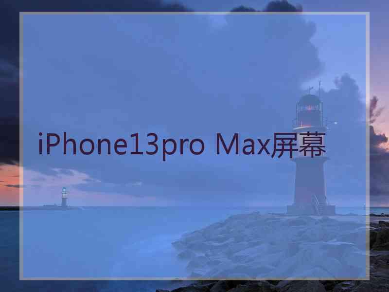 iPhone13pro Max屏幕