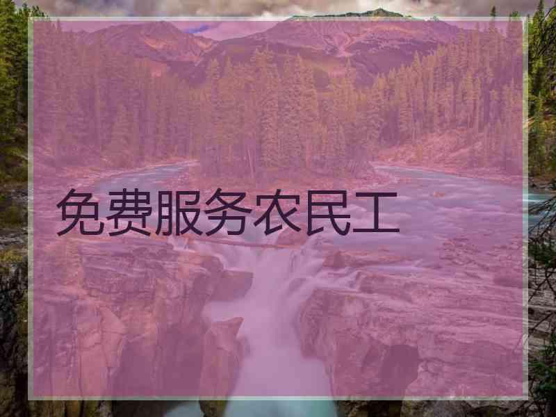 免费服务农民工