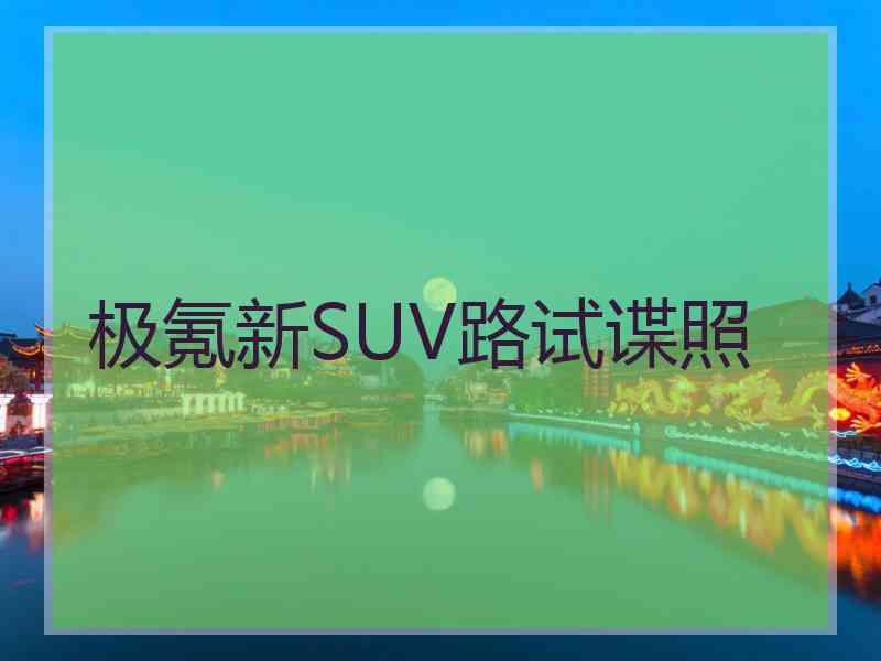 极氪新SUV路试谍照