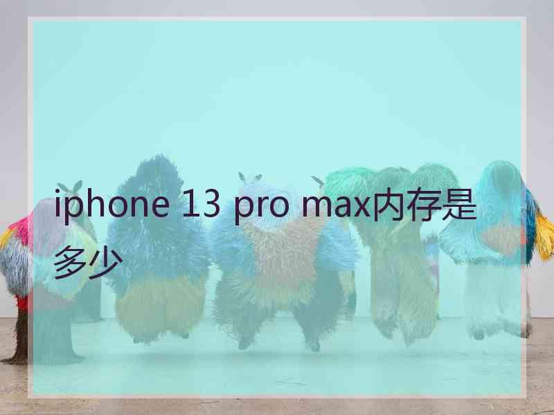 iphone 13 pro max内存是多少