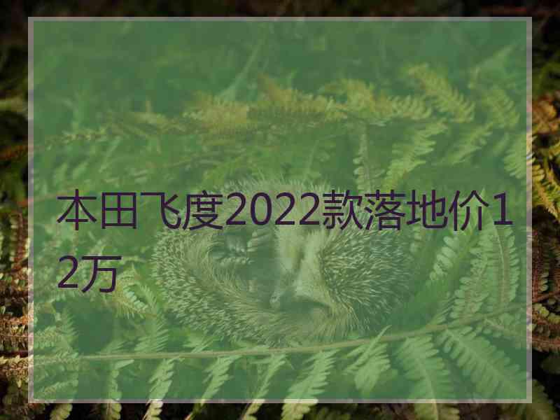 本田飞度2022款落地价12万