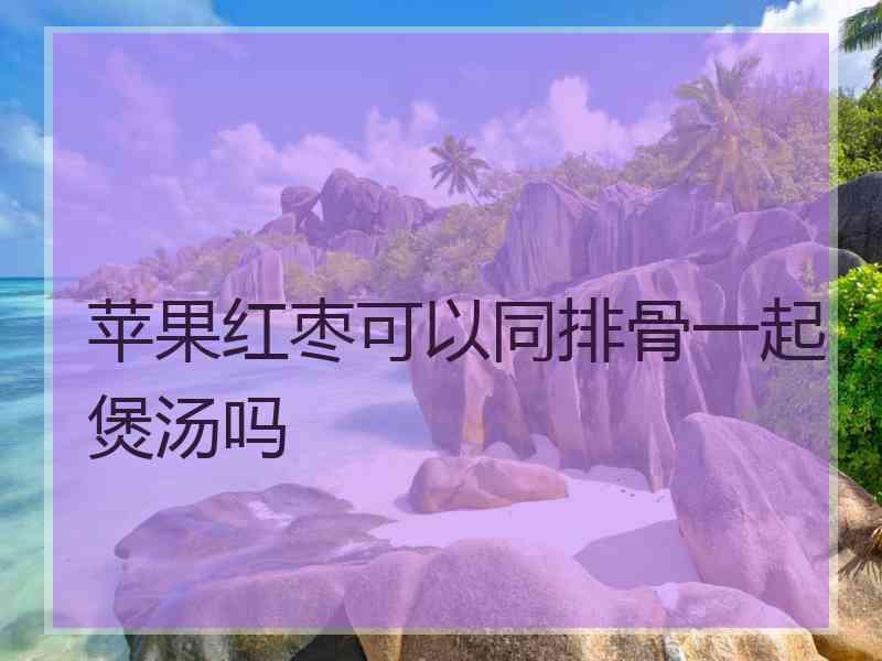 苹果红枣可以同排骨一起煲汤吗