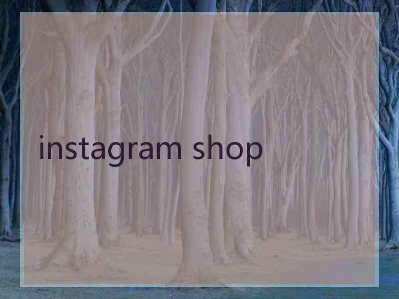 instagram shop