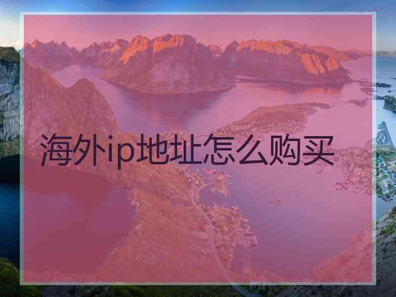 海外ip地址怎么购买