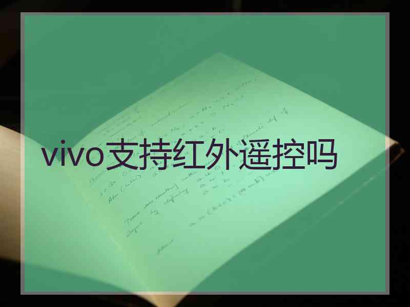 vivo支持红外遥控吗