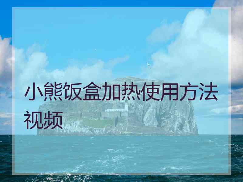 小熊饭盒加热使用方法视频