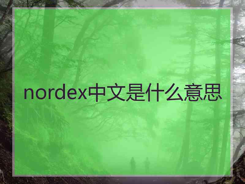 nordex中文是什么意思