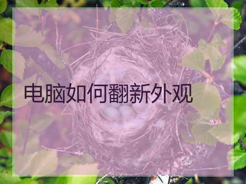 电脑如何翻新外观