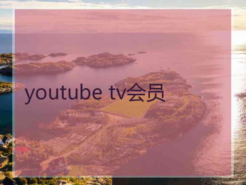 youtube tv会员