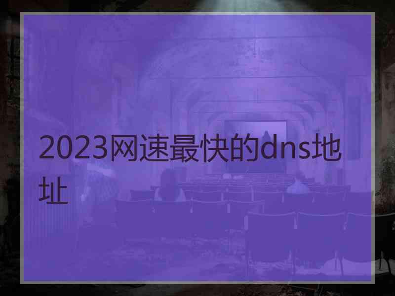 2023网速最快的dns地址