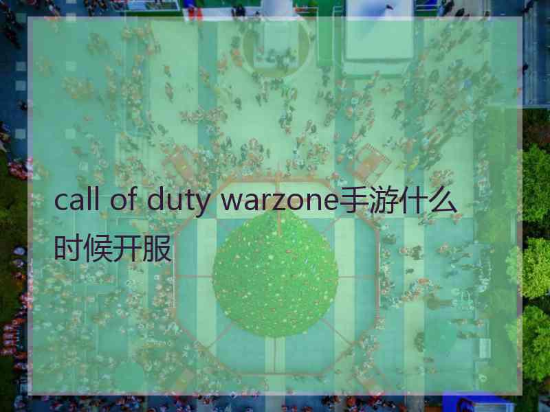 call of duty warzone手游什么时候开服