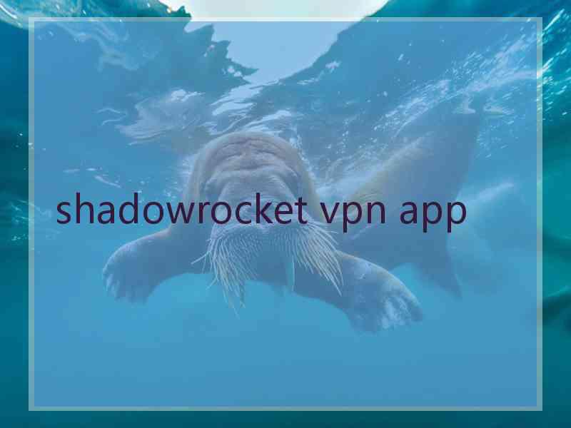 shadowrocket vpn app