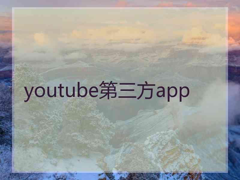 youtube第三方app