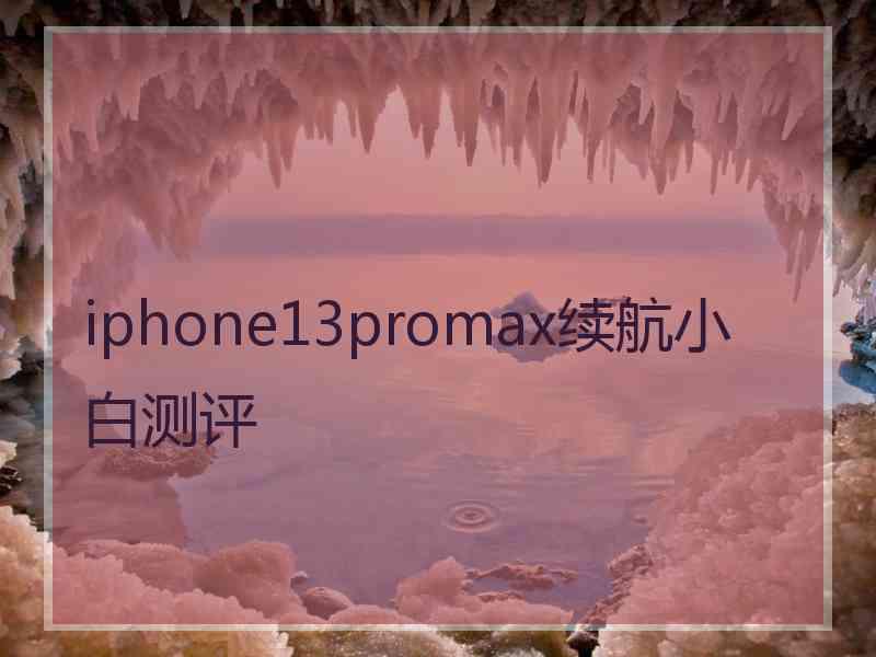 iphone13promax续航小白测评