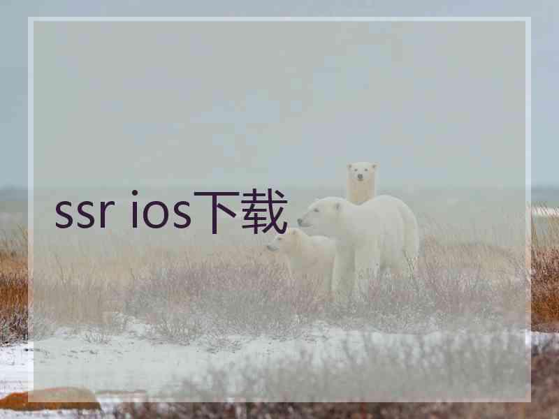 ssr ios下载