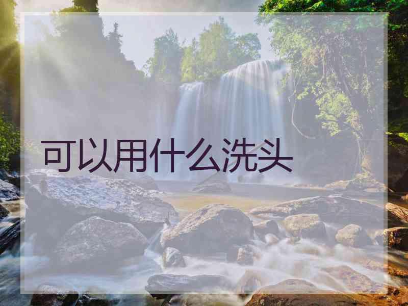 可以用什么洗头