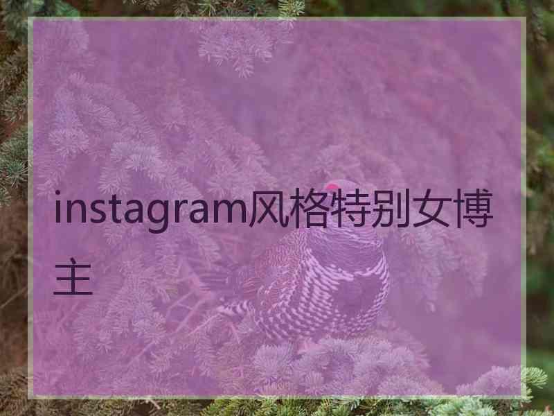 instagram风格特别女博主