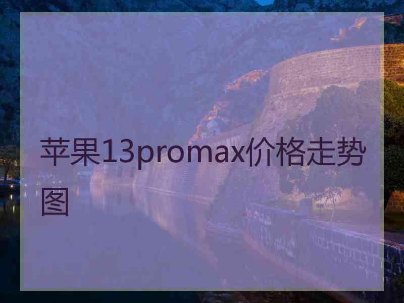 苹果13promax价格走势图