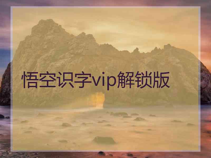 悟空识字vip解锁版