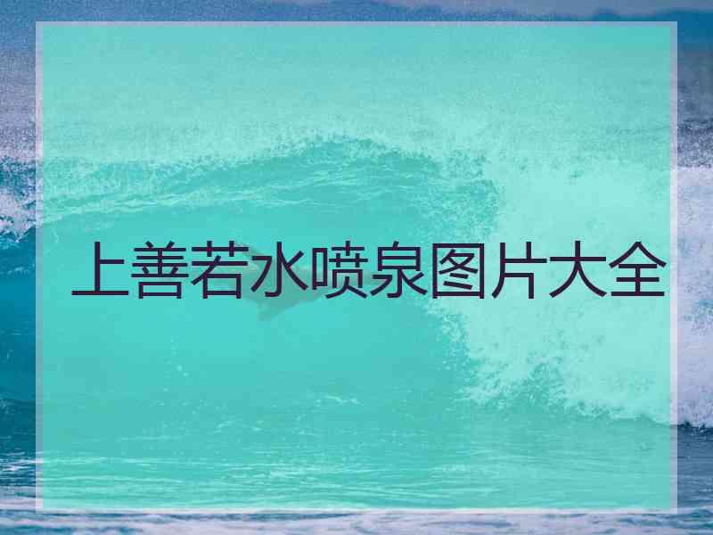 上善若水喷泉图片大全