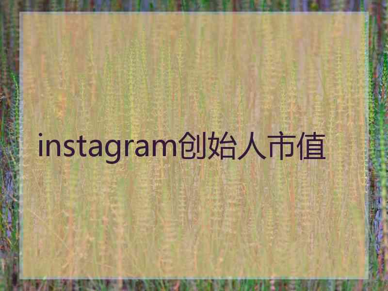 instagram创始人市值