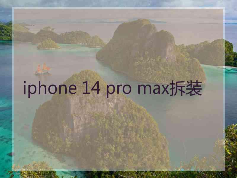 iphone 14 pro max拆装