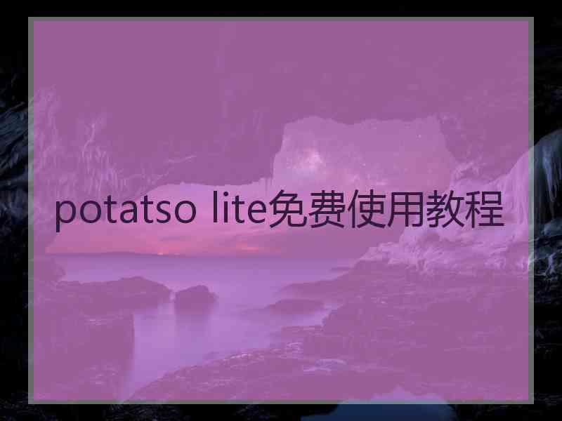 potatso lite免费使用教程