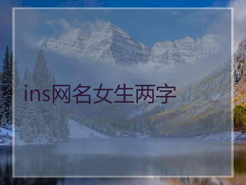 ins网名女生两字