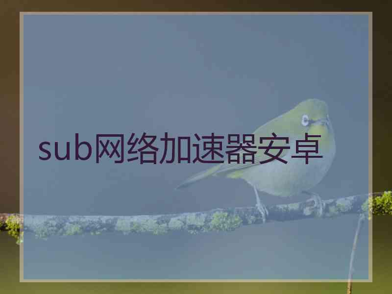 sub网络加速器安卓