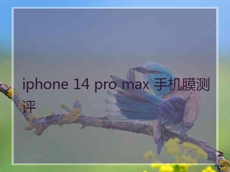 iphone 14 pro max 手机膜测评