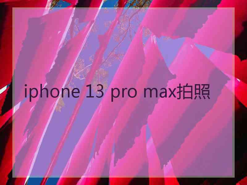 iphone 13 pro max拍照