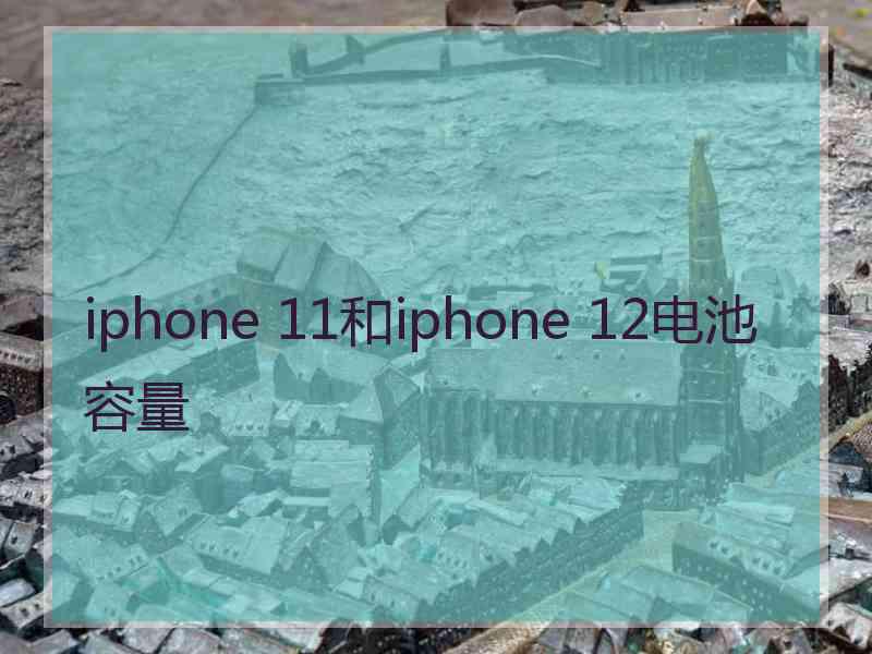 iphone 11和iphone 12电池容量