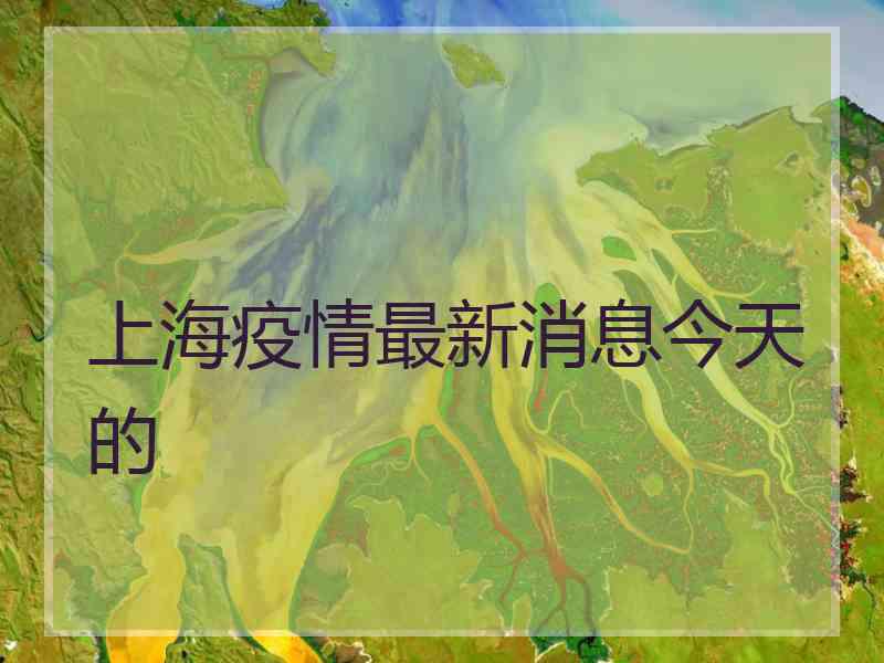 上海疫情最新消息今天的