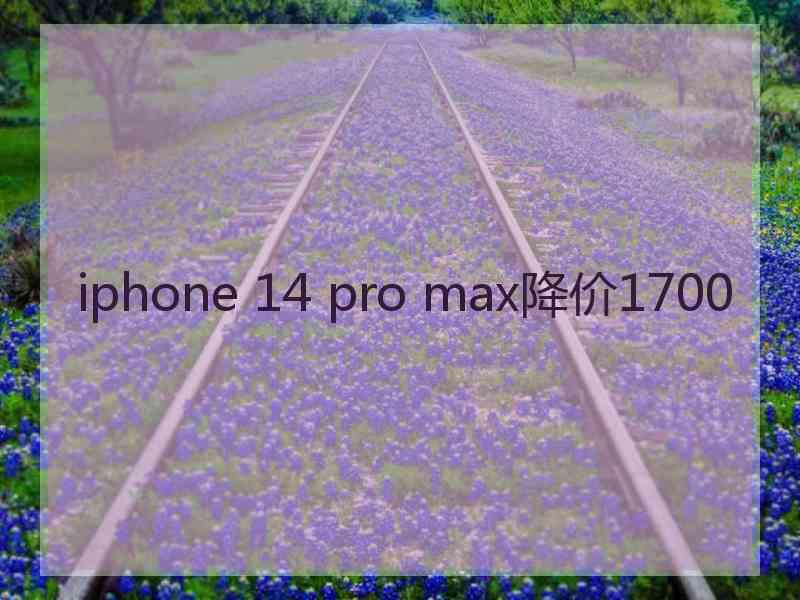 iphone 14 pro max降价1700